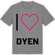 Mid Heather Gray t-shirt med Jag älskar Dyen t-shirt stort tryck