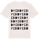Vintage White t-shirt med Dyen ordlek t-shirt