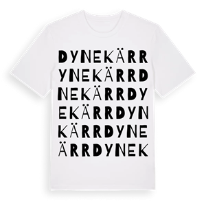 Dynekärr ordlek t-shirt – ekologisk bomull t-shirt från Pinshirt