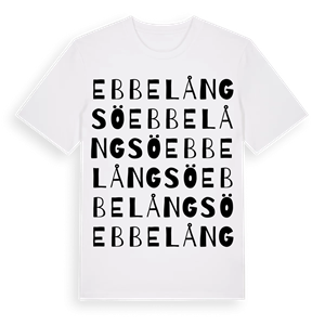 Ebbelångsö ordlek t-shirt – ekologisk bomull t-shirt från Pinshirt