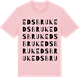 Pink Cotton t-shirt med Edsbruk ordlek t-shirt