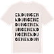 Vintage White t-shirt med Ekdungen ordlek t-shirt