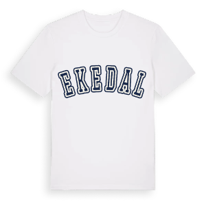 Ekedal college t-shirt – ekologisk bomull t-shirt från Pinshirt