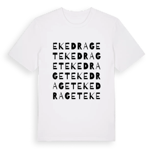Ekedraget ordlek t-shirt – ekologisk bomull t-shirt från Pinshirt