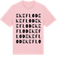 Pink Cotton t-shirt med Ekeflod ordlek t-shirt