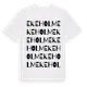 White t-shirt med Ekeholm ordlek t-shirt