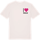 Vintage White t-shirt med Jag älskar Ekelid t-shirt litet tryck