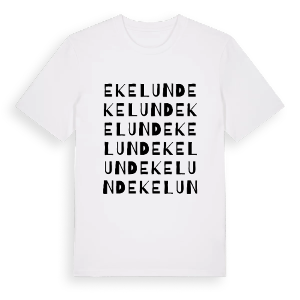 Ekelund ordlek t-shirt – ekologisk bomull t-shirt från Pinshirt