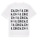 White t-shirt med Ekemålen ordlek t-shirt