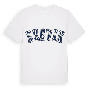 Ekevik college t-shirt – ekologisk bomull t-shirt från Pinshirt