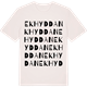 Vintage White t-shirt med Ekhyddan ordlek t-shirt