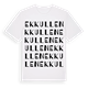 White t-shirt med Ekkullen ordlek t-shirt