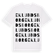 White t-shirt med Eklundsborg ordlek t-shirt