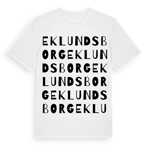 Eklundsborg ordlek t-shirt – ekologisk bomull t-shirt från Pinshirt