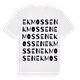 White t-shirt med Ekmossen ordlek t-shirt