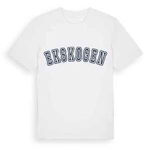 Ekskogen college t-shirt – ekologisk bomull t-shirt från Pinshirt
