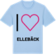 Blue Soul t-shirt med Jag älskar Ellebäck t-shirt stort tryck