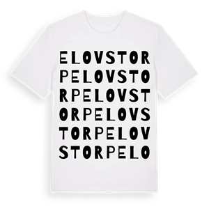 Elovstorp ordlek t-shirt – ekologisk bomull t-shirt från Pinshirt