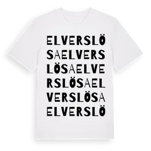 Elverslösa ordlek t-shirt – ekologisk bomull t-shirt från Pinshirt