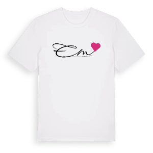 Em hjärta t-shirt – ekologisk bomull t-shirt från PinShirt