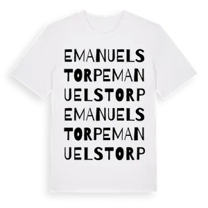 Emanuelstorp ordlek t-shirt – ekologisk bomull t-shirt från Pinshirt
