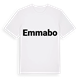 White t-shirt med Emmabo fetstil t-shirt