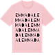 Pink Cotton t-shirt med Emmadal ordlek t-shirt