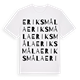 White t-shirt med Eriksmåla ordlek t-shirt