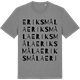 Mid Heather Gray t-shirt med Eriksmåla ordlek t-shirt