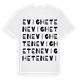 White t-shirt med Evigheten ordlek t-shirt