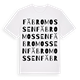 White t-shirt med Fäbromossen ordlek t-shirt