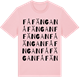 Pink Cotton t-shirt med Fåfängan ordlek t-shirt