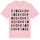 Pink Cotton t-shirt med Fågelhem ordlek t-shirt