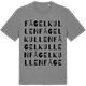 Mid Heather Gray t-shirt med Fågelkullen ordlek t-shirt