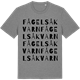 Mid Heather Gray t-shirt med Fågelså kvarn ordlek t-shirt