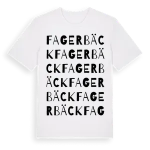 Fagerbäck ordlek t-shirt – ekologisk bomull t-shirt från Pinshirt
