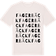Vintage White t-shirt med Fagerbäck ordlek t-shirt