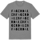 Mid Heather Gray t-shirt med Fagerdalen ordlek t-shirt
