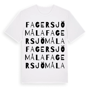 Fagersjömåla ordlek t-shirt – ekologisk bomull t-shirt från Pinshirt