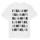 White t-shirt med Fåglabo ordlek t-shirt