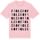 Pink Cotton t-shirt med Fåglebo ordlek t-shirt