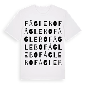 Fåglebo ordlek t-shirt – ekologisk bomull t-shirt från Pinshirt