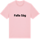 Pink Cotton t-shirt med Falla såg fetstil t-shirt