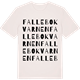 Vintage White t-shirt med Fallebokvarnen ordlek t-shirt