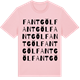 Pink Cotton t-shirt med Fantgöl ordlek t-shirt