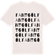 Vintage White t-shirt med Fantgöl ordlek t-shirt