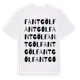 White t-shirt med Fantgöl ordlek t-shirt