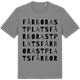Mid Heather Gray t-shirt med Fårbo Rastplats ordlek t-shirt