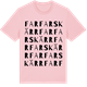 Pink Cotton t-shirt med Farfars kärr ordlek t-shirt