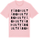 Pink Cotton t-shirt med Färghult ordlek t-shirt